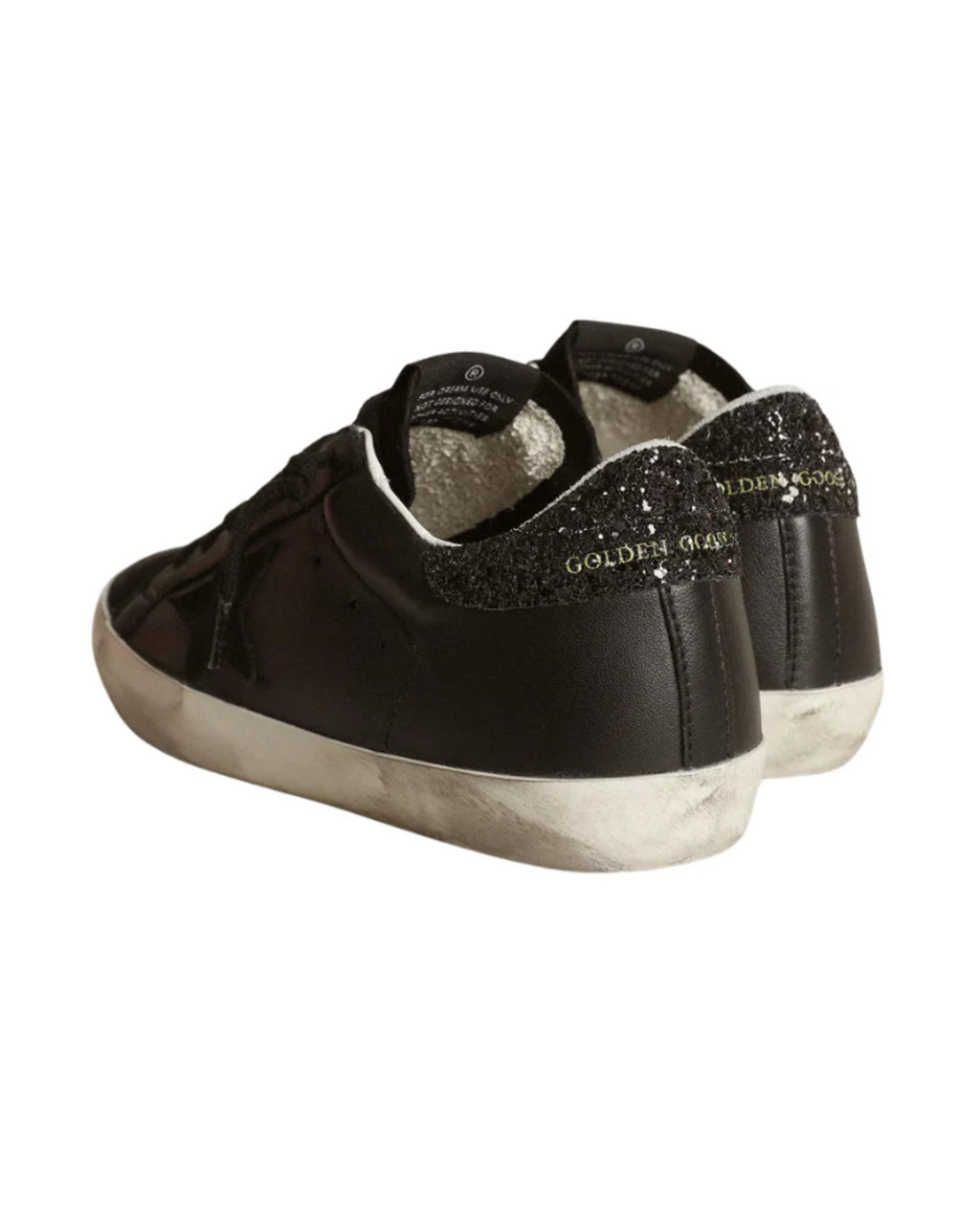 Golden Goose Superstar – Black Glitter Heel