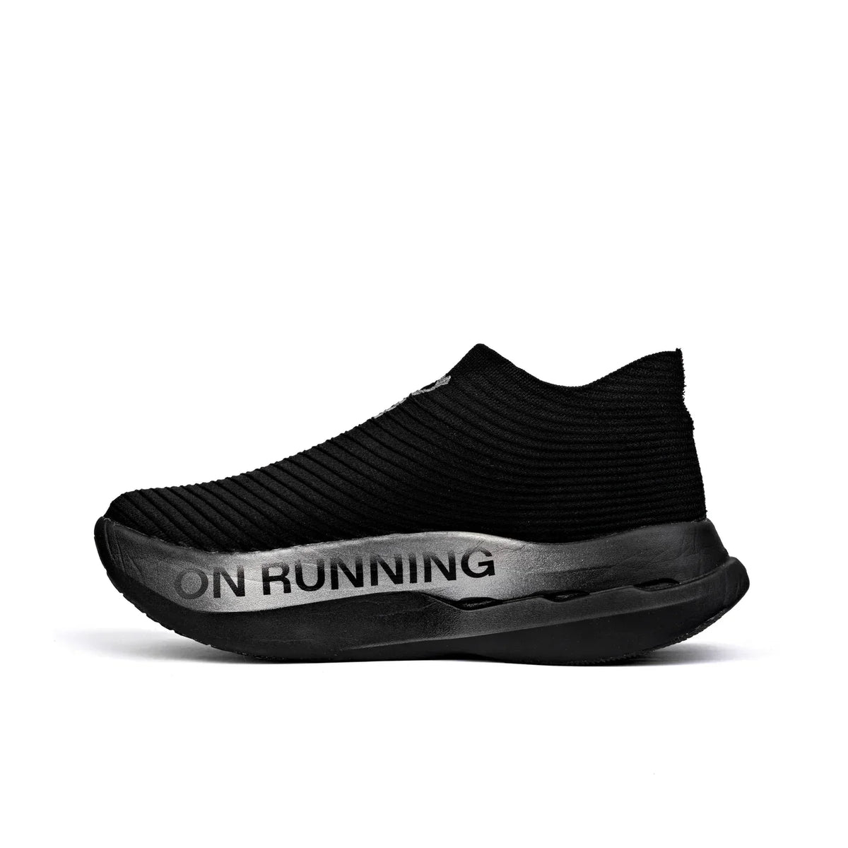 On Running CloudBoom Strike LS Black Sneaker with Grey Touch