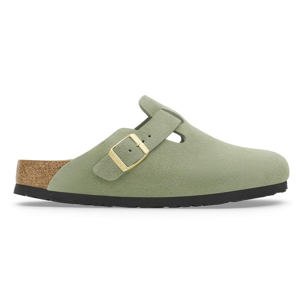 Boston Soft Footbed Suede Leather Green Tea