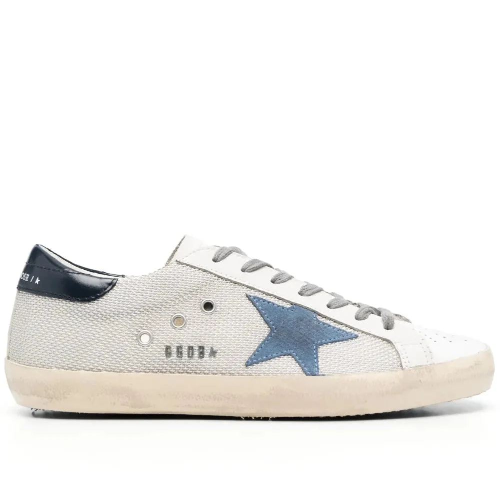 Golden Goose Super-Star leather sneakers White Blue star