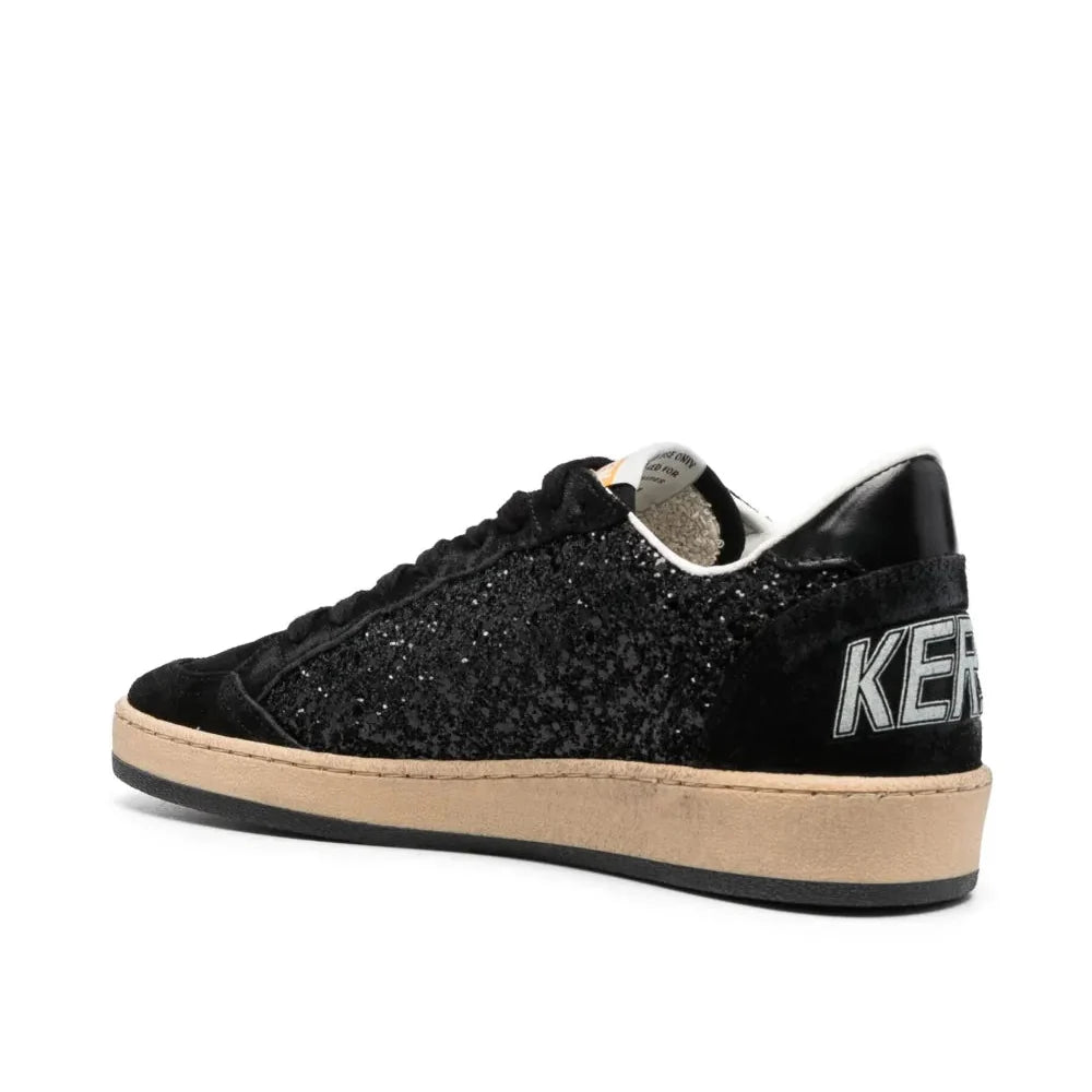 Golden Goose Ball Star glitter sneakers all Black