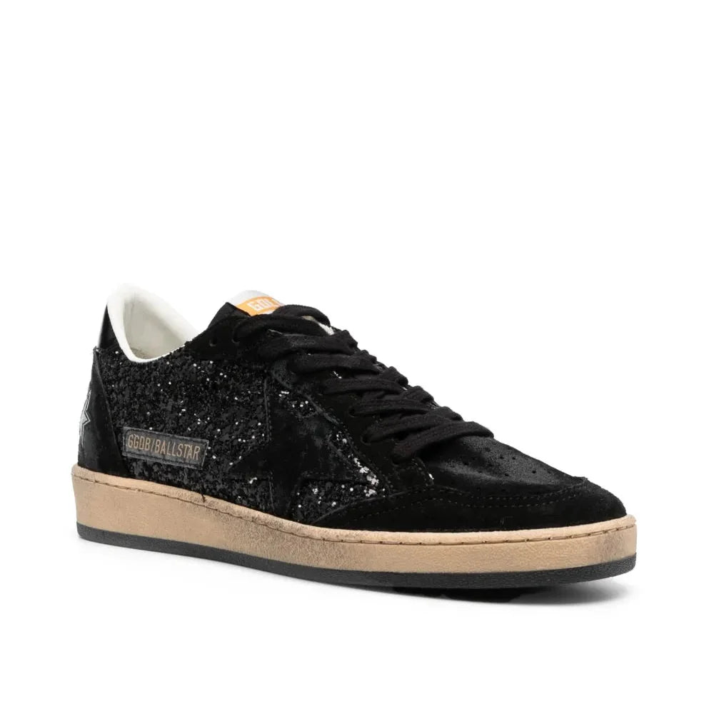 Golden Goose Ball Star glitter sneakers all Black