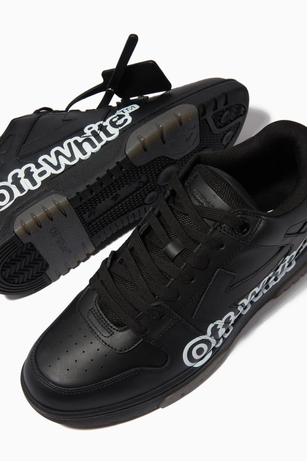 OFF-WHITE Out Of Office OOO Low Tops "Black"