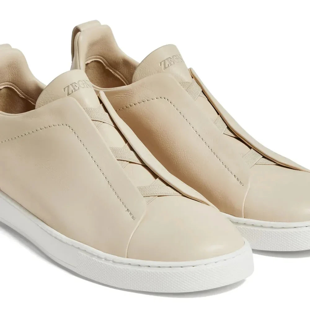 Zegna Triple Stitch Second Skin Beige sneakers