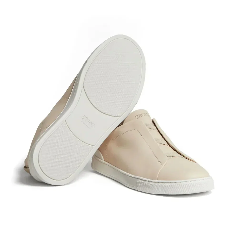 Zegna Triple Stitch Second Skin Beige sneakers