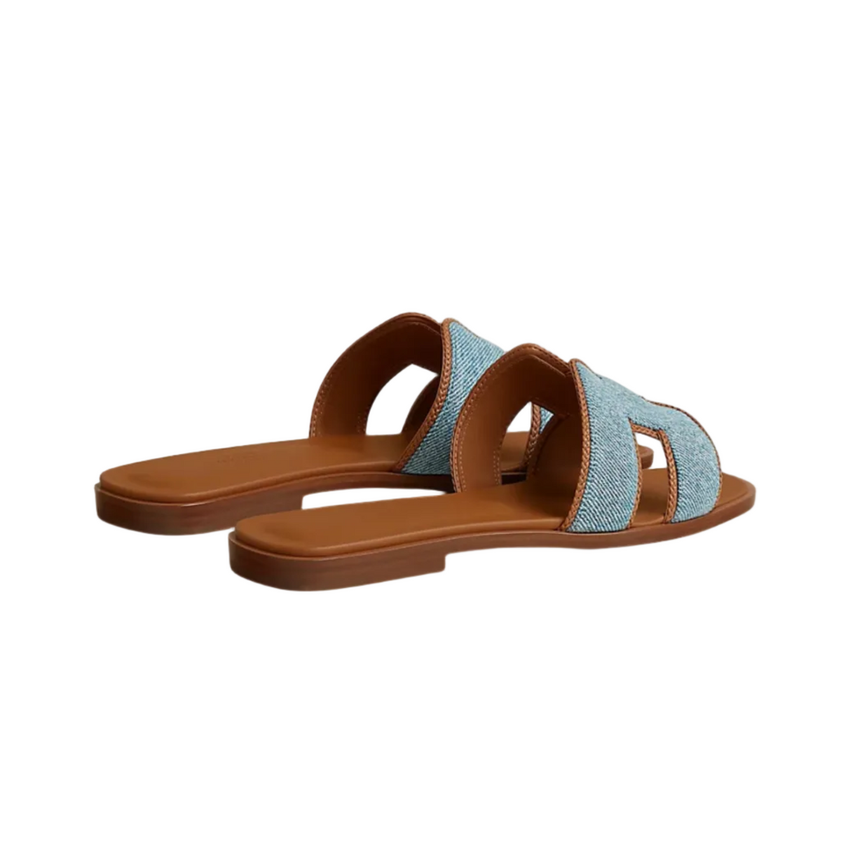 Oran Sandals in Bleu Clair / Naturel