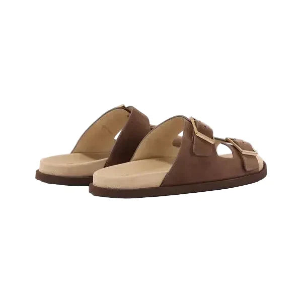 Brunello Cucinelli suede sandals in brown