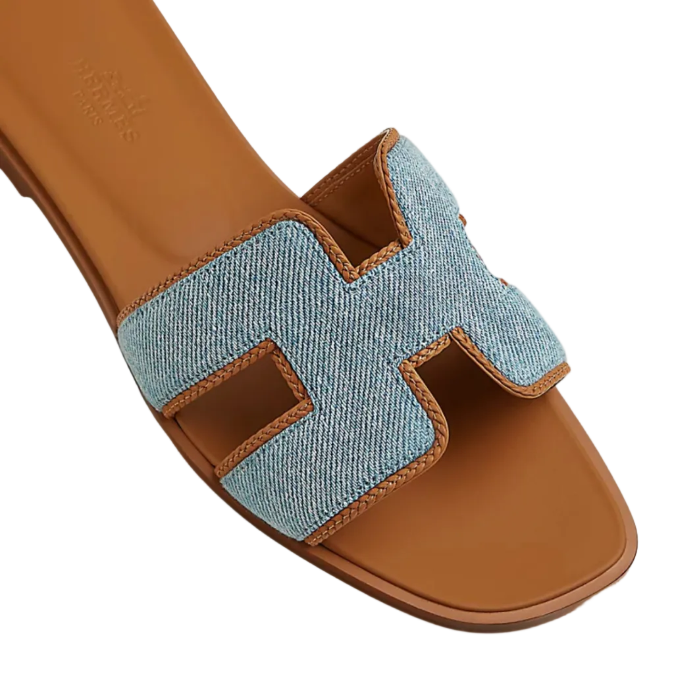 Oran Sandals in Bleu Clair / Naturel