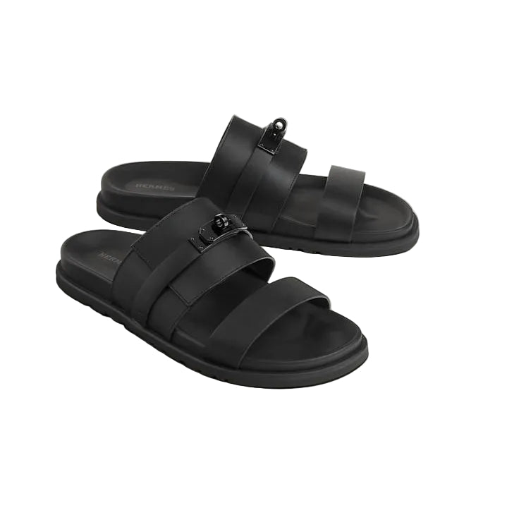 Hermes Black - Jackson sandal Noir