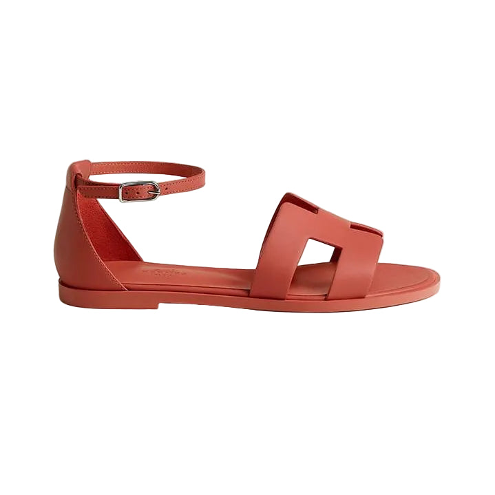 Hermès Santorini Sandals Étoupe Pink