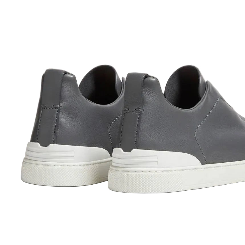 Zegna DARK GREY TRIPLE STITCH™ SECONDSKIN SNEAKERS