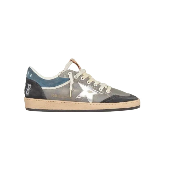 Golden Goose Men's Ballstar Leather and Suede Low-Top Sneakers