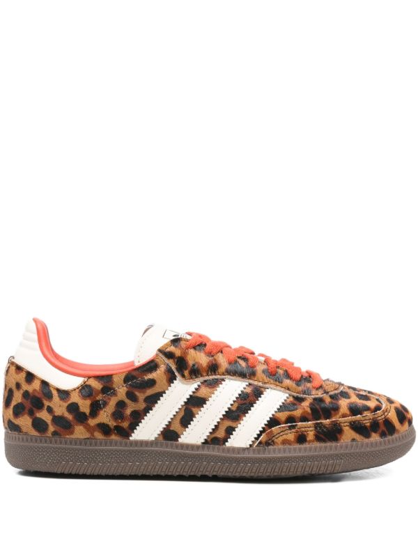 adidas Samba OG animal-print striped trainers