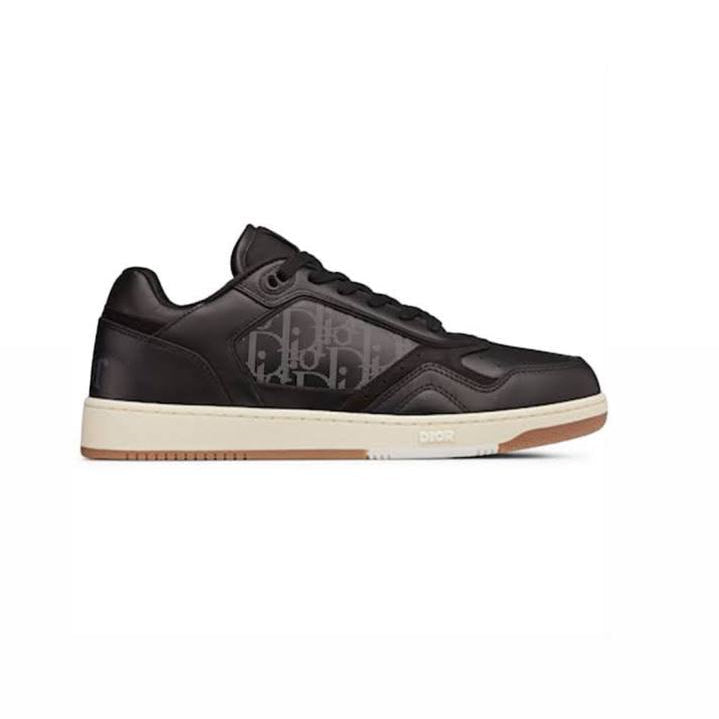 Dior B27 Low ERL Black Smooth Calfskin and Dior Oblique Galaxy Leather
