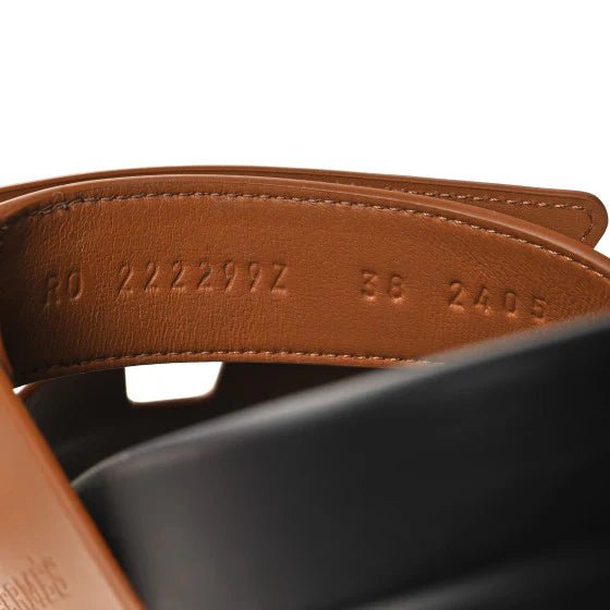 Hermes Calfskin Womens Chypre Sandals Naturel
