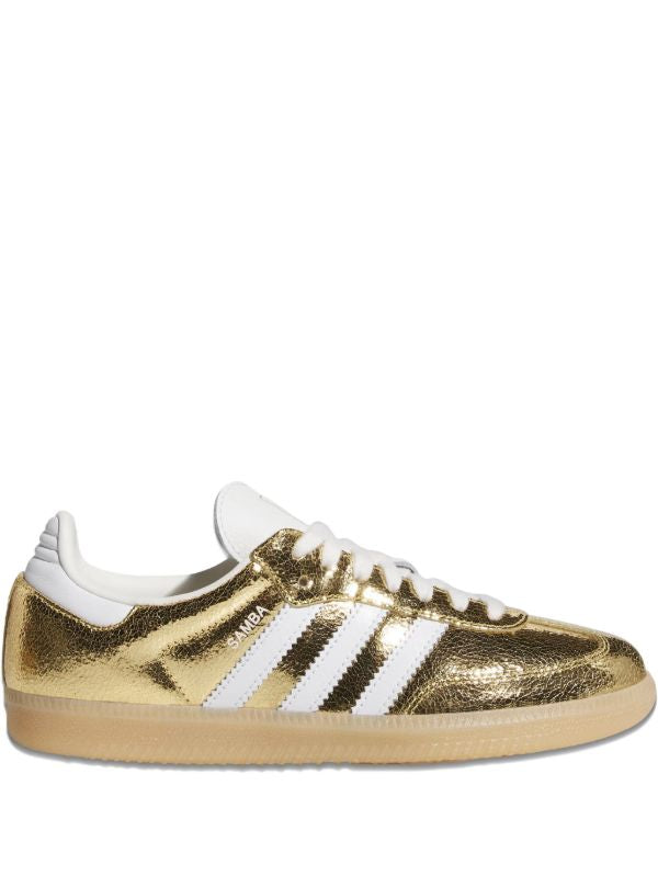 adidas Samba "Cracked Metallic Pack - Gold" sneakers
