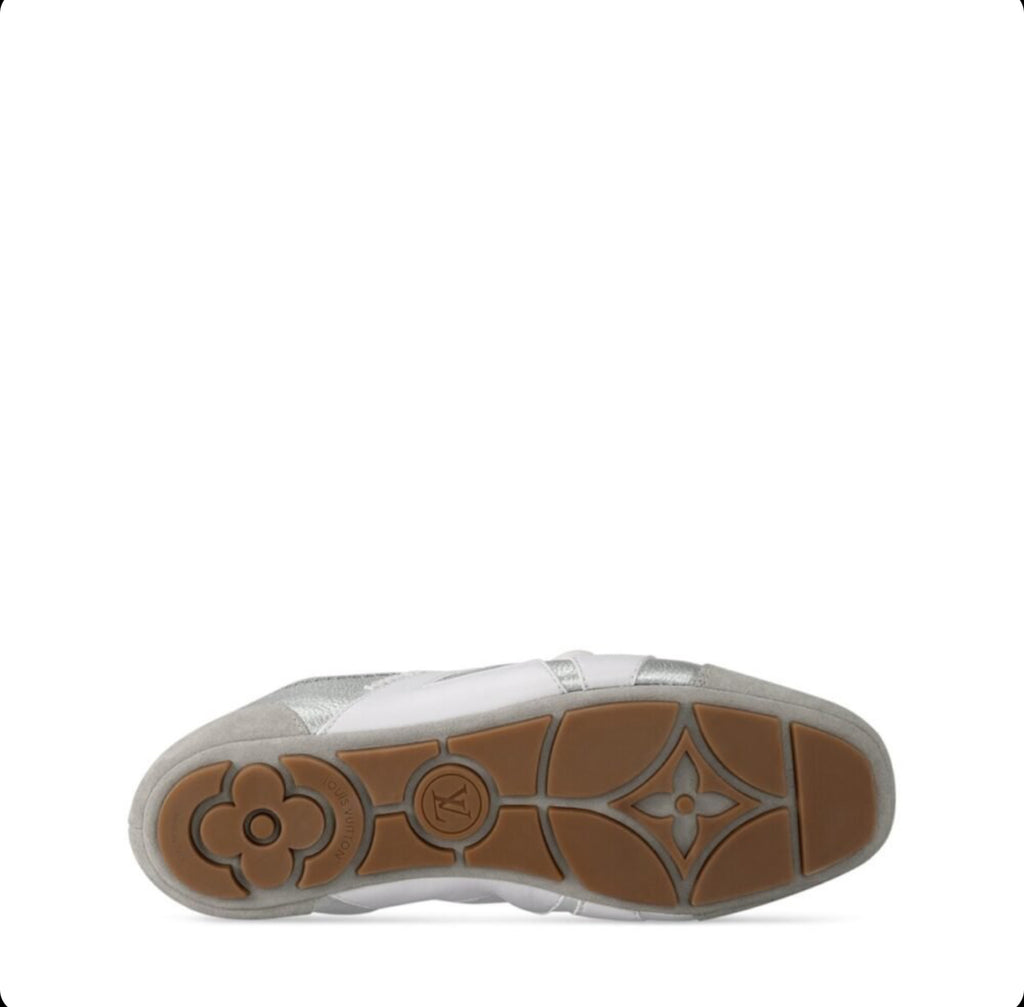 Louis Vuitton LV Sneakerina Metallic Grained Silver