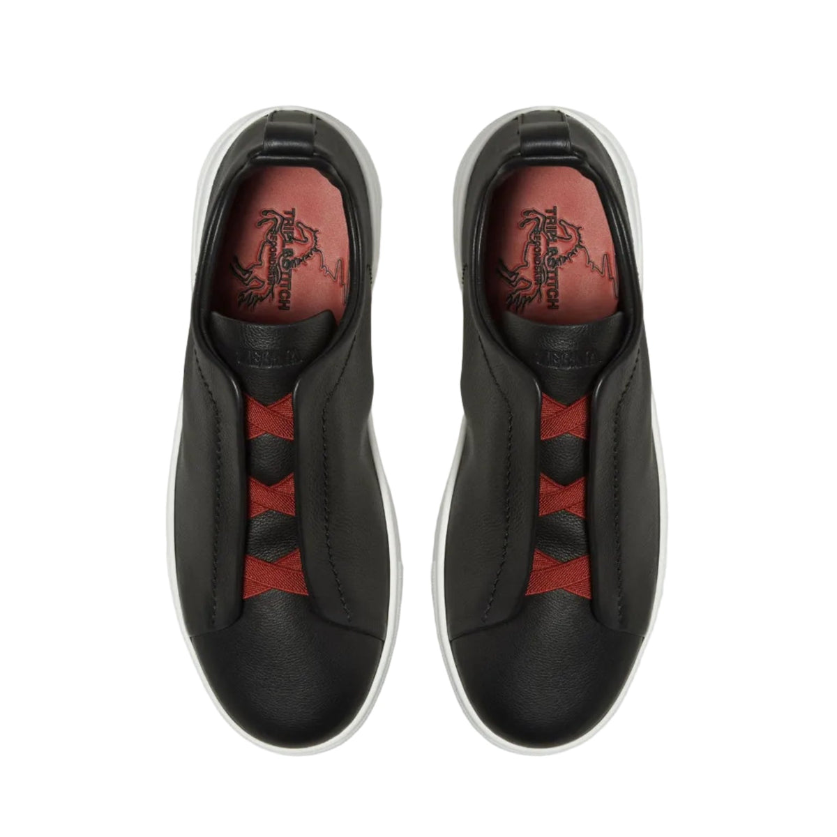 Zegna Triple Stitch Second Skin Black sneakers