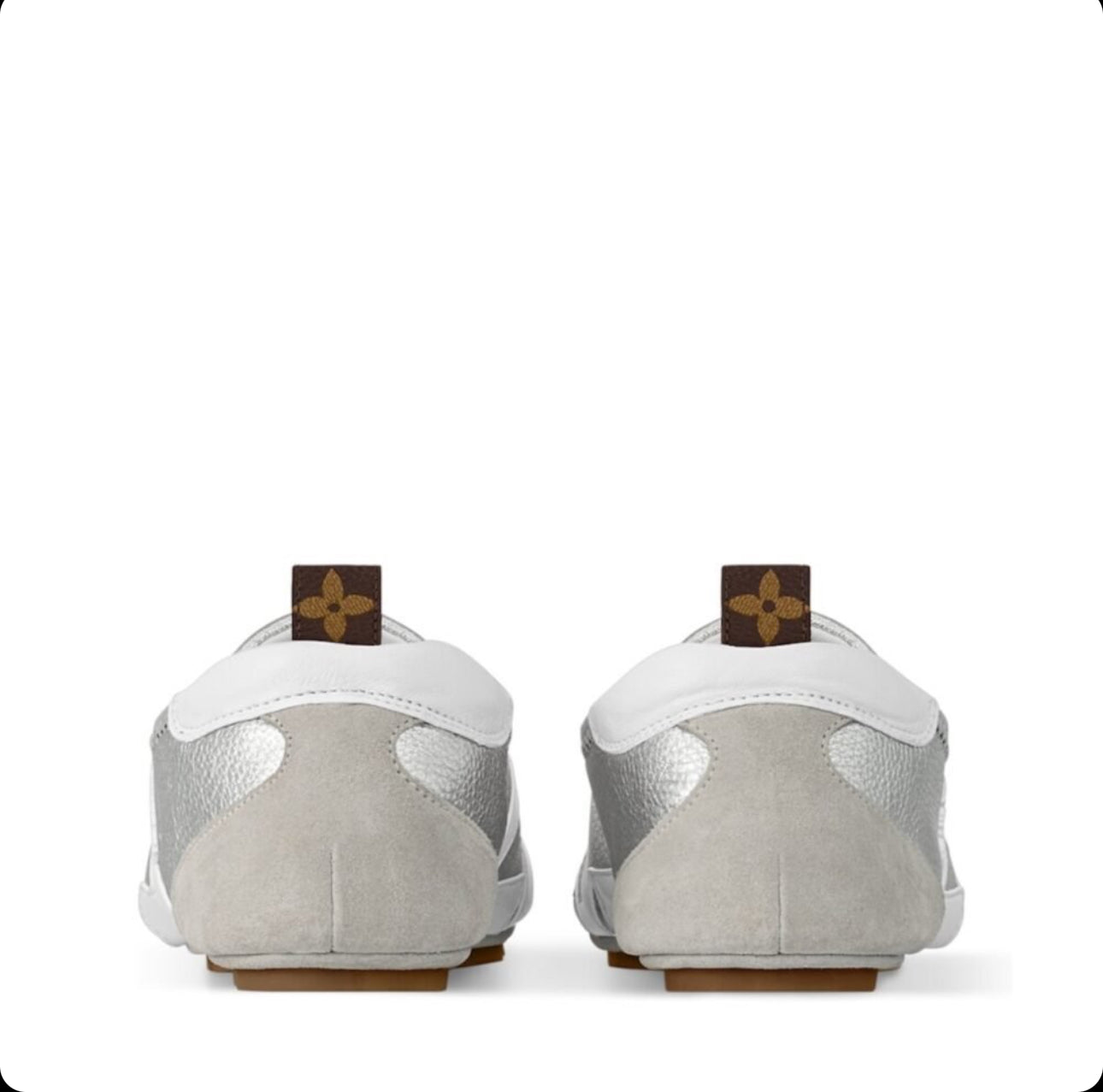 Louis Vuitton LV Sneakerina Metallic Grained Silver