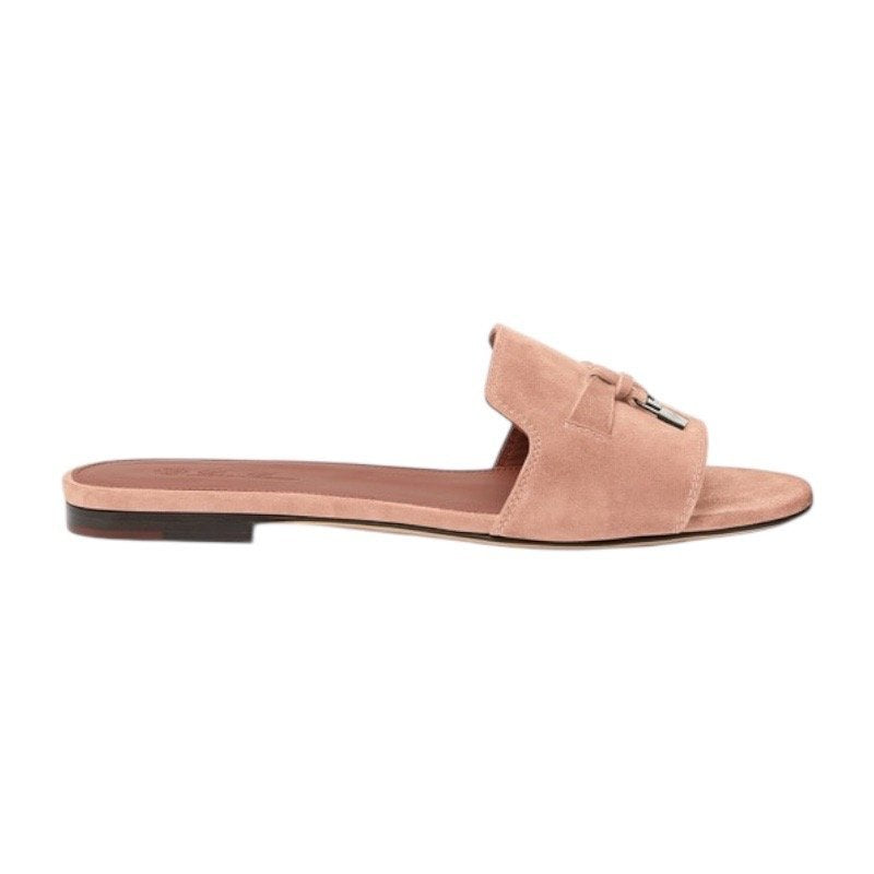Loro piana Summer Charms Sandal Suede Goatskin Precious Rose