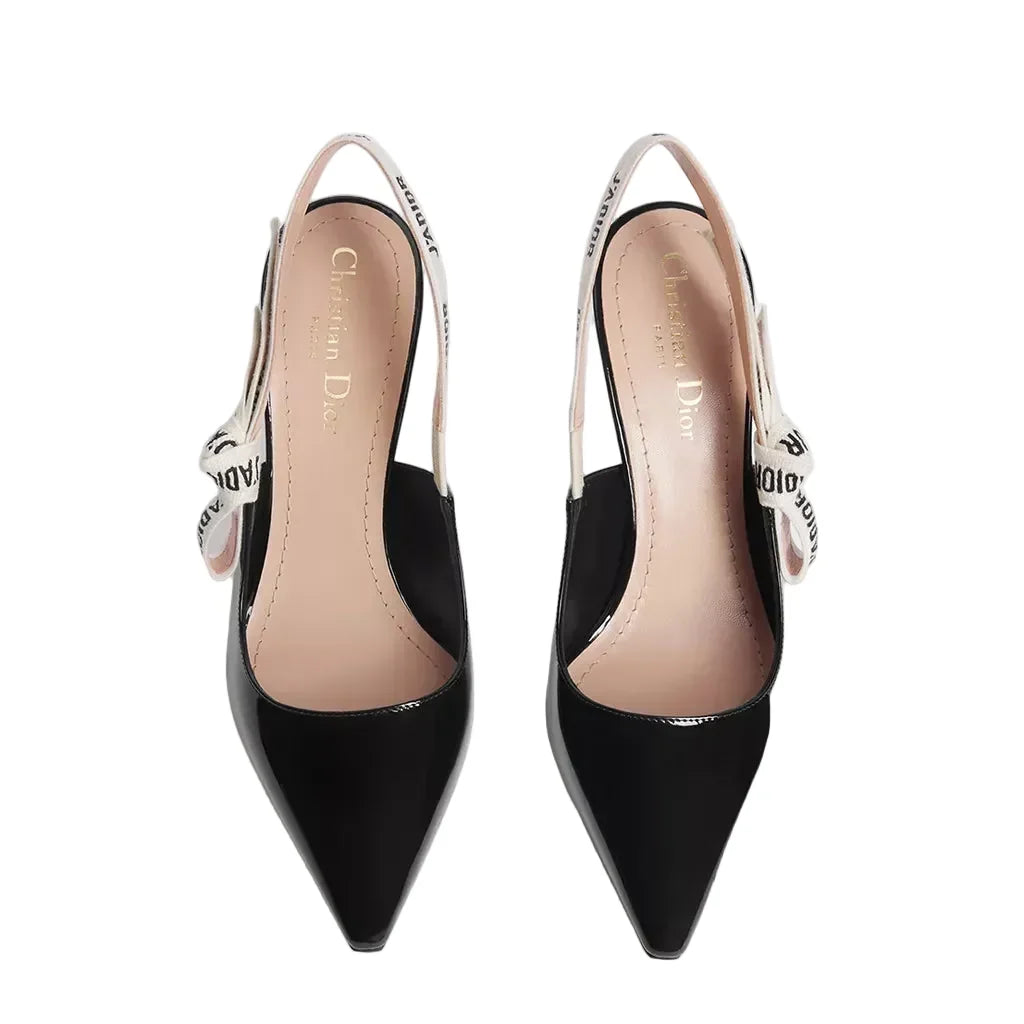 Christian Dior Black Fabric J'adior Slingback