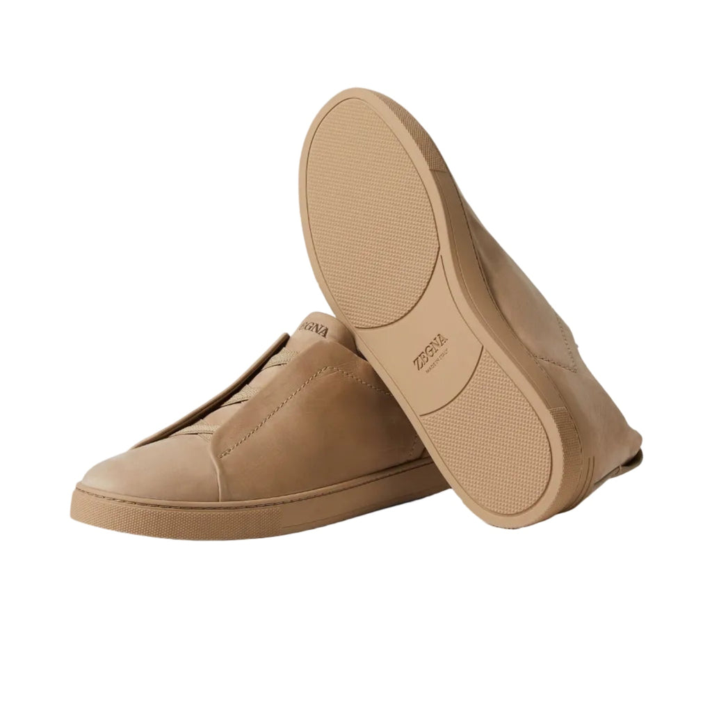 Zegna Triple Stitch Second Skin French Beige sneakers