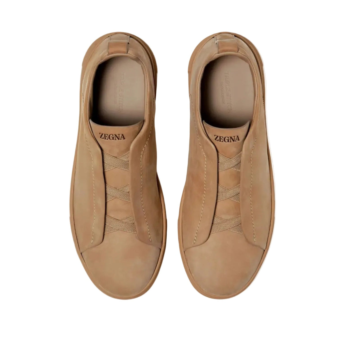 Zegna Triple Stitch Second Skin French Beige sneakers