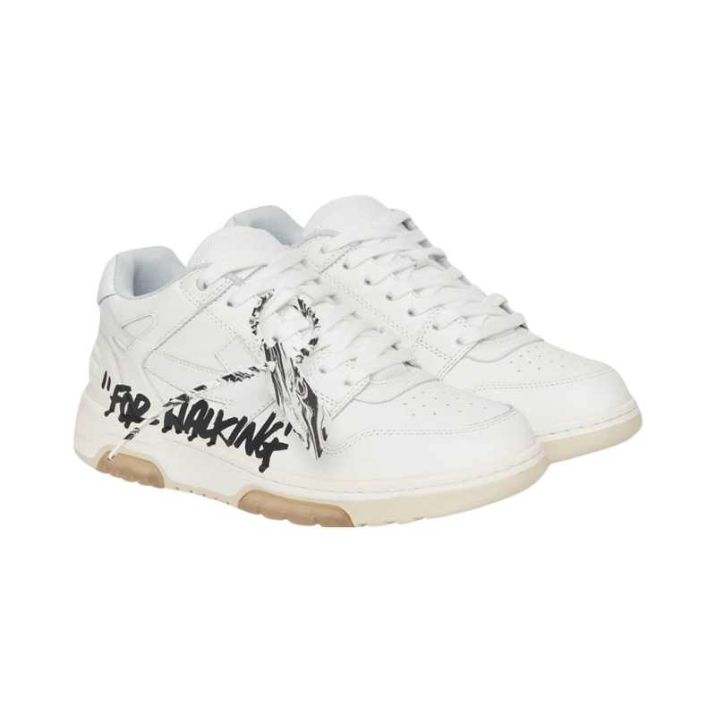 OFF-WHITE Out Of Office OOO low Tops for Walking for – White Black