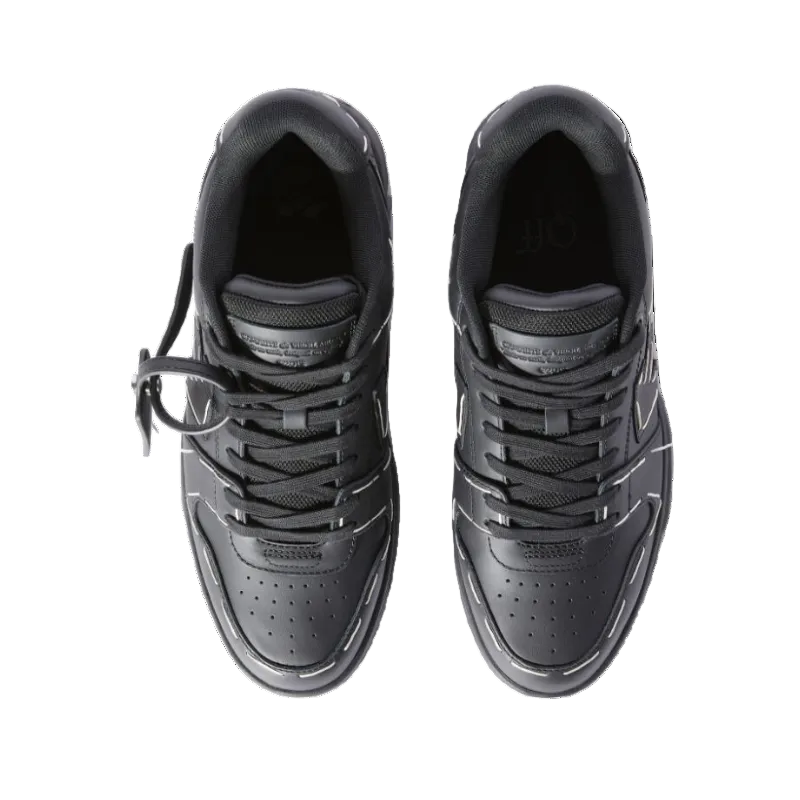 OFF-WHITE Out Of Office OOO low Tops Sartorial Stitching Black
