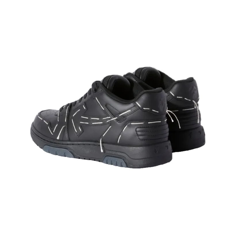 OFF-WHITE Out Of Office OOO low Tops Sartorial Stitching Black